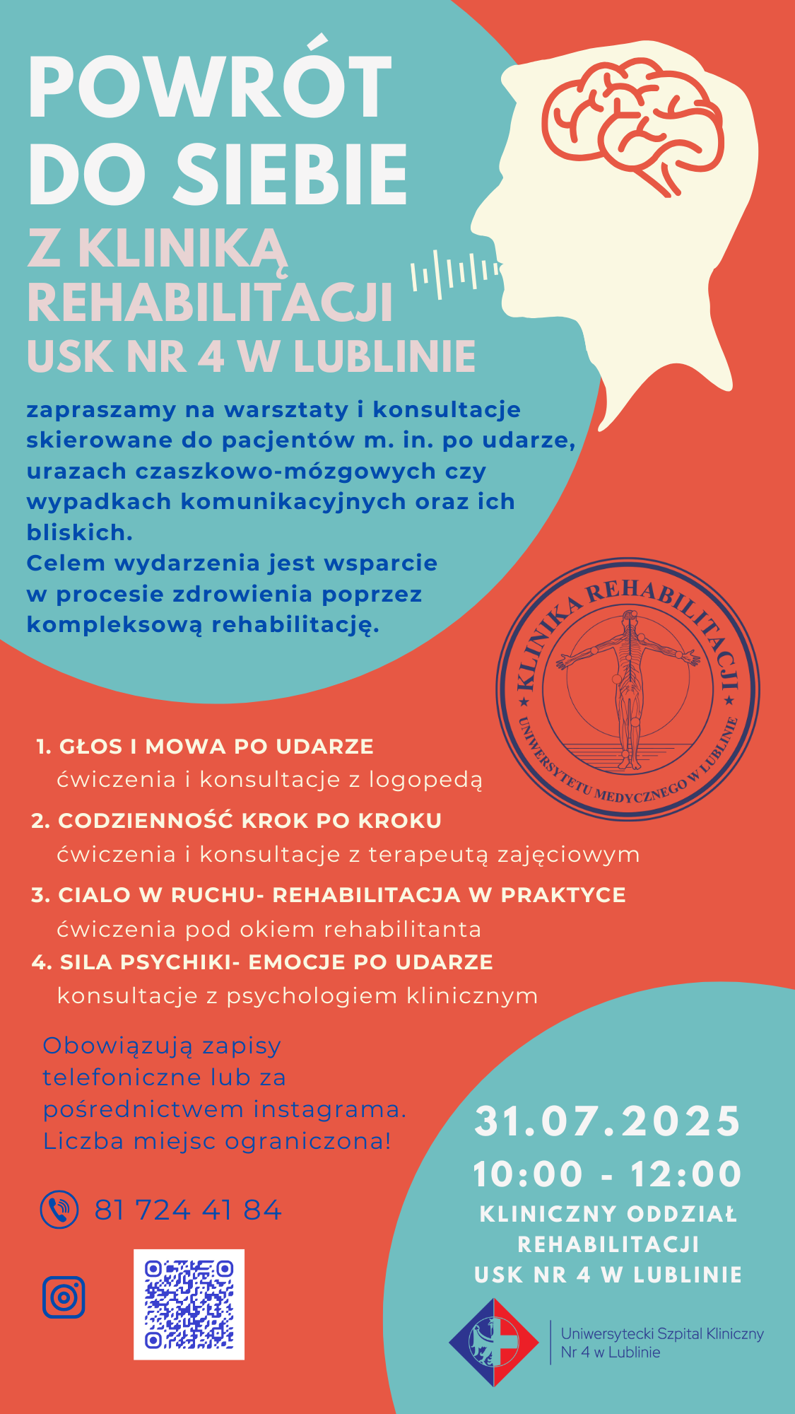 Powrót do siebie z Kliniką Rehabilitacji 105 x 145 cm 10.8 x 19.2 cm 1